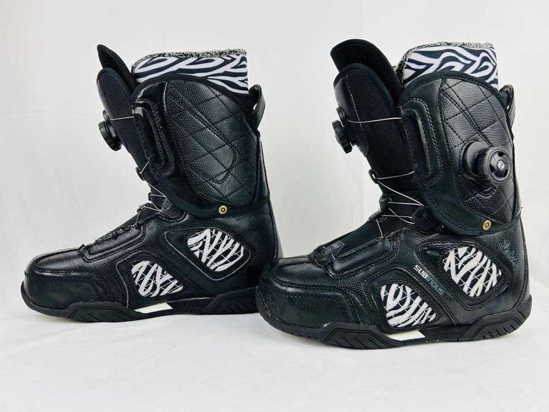 SLIB ダブルBOA スノーボードブーツ ゼブラ柄 26.5cm　スノボ