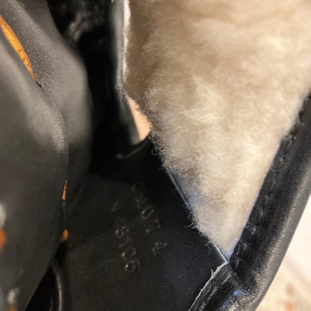 Mizuno 軟式グローブ ブラック/オレンジ 収納袋付き