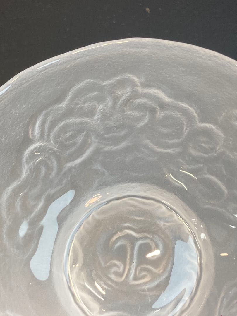 坂田甚内 作 ガラス鉢５客組 箱なし 幅15.6cm