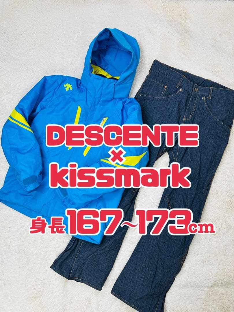 DESCENTE kissmark スキー スノーボードウェア 上下セット M