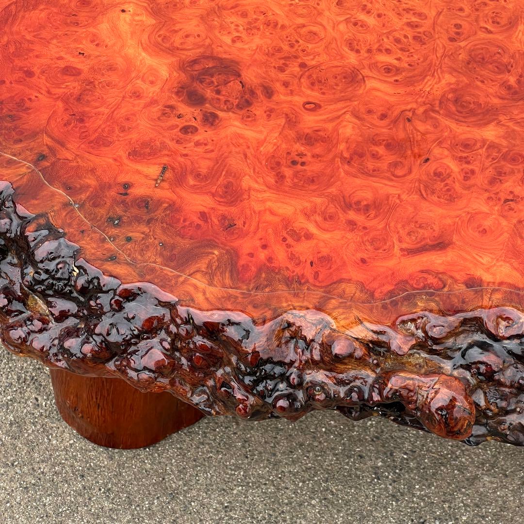 (未使用品) 木製円形座卓　花梨　テーブル　高級テーブル