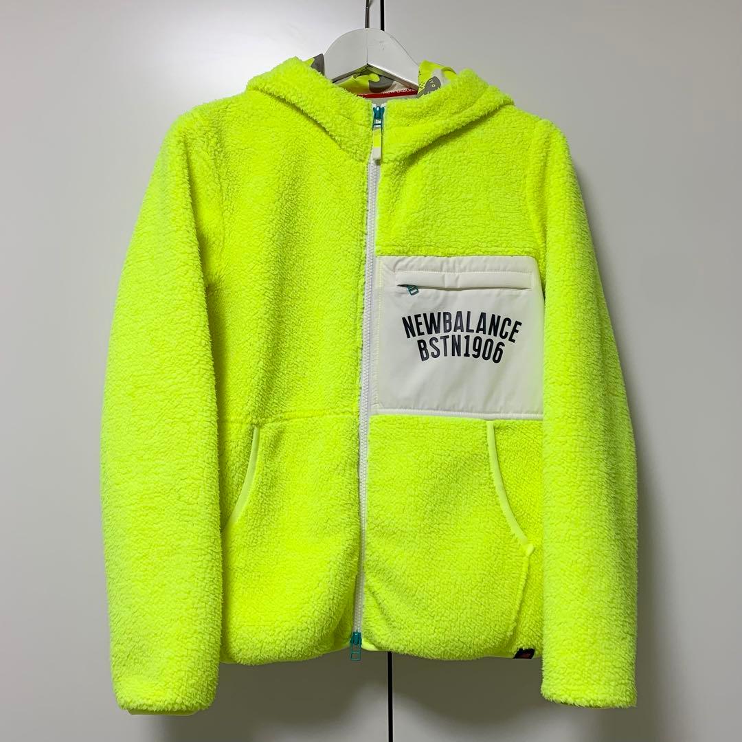 ニューバランスゴルフ フリースフルジップフーディ ジャケット ネオンイエロー