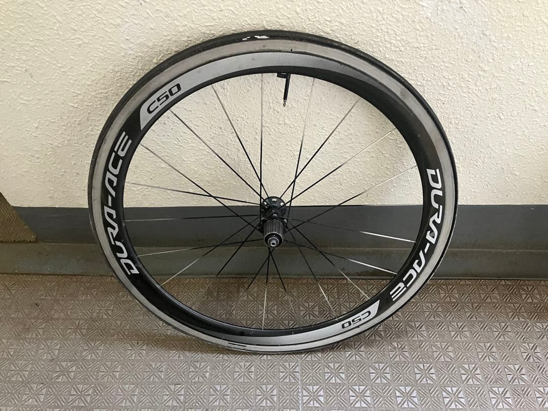 100km未満使用SHINANOシマノDURA-ACEチューブラーホイールC50