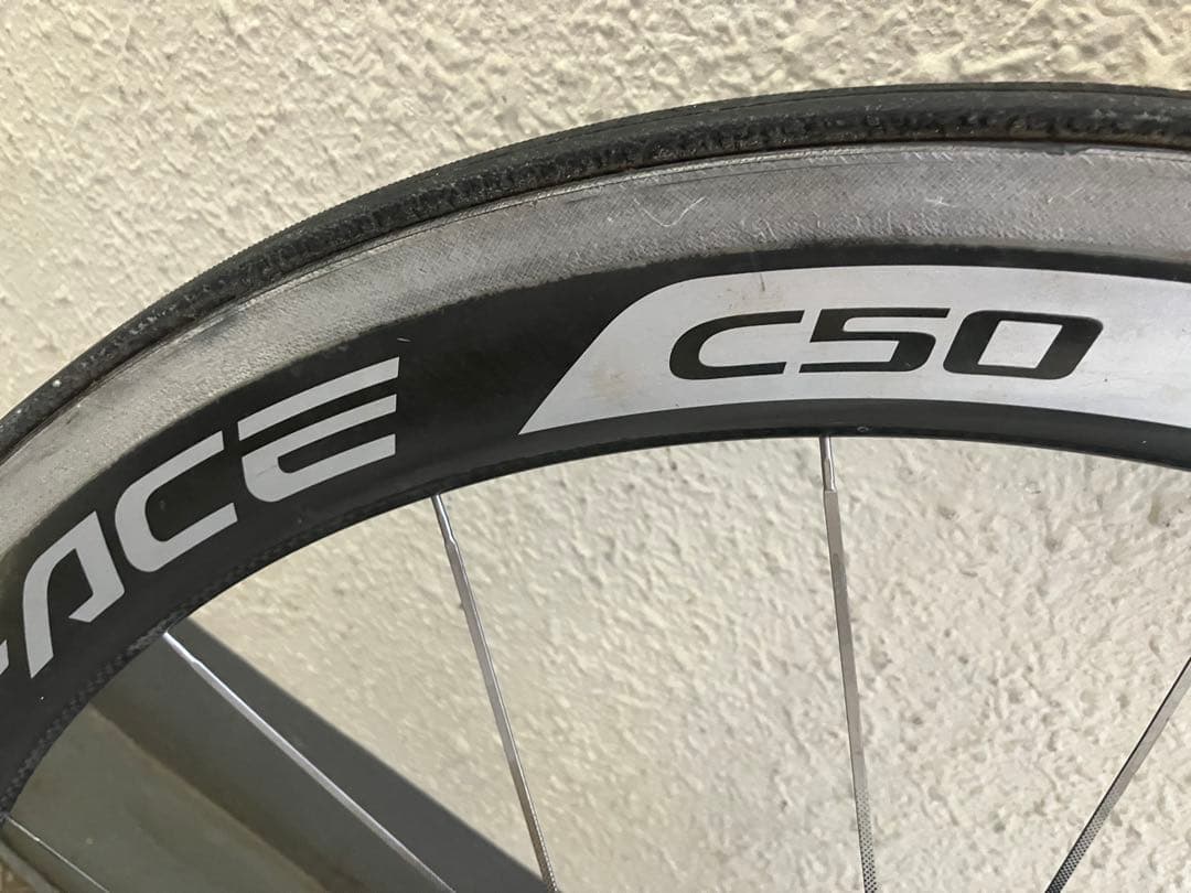 100km未満使用SHINANOシマノDURA-ACEチューブラーホイールC50