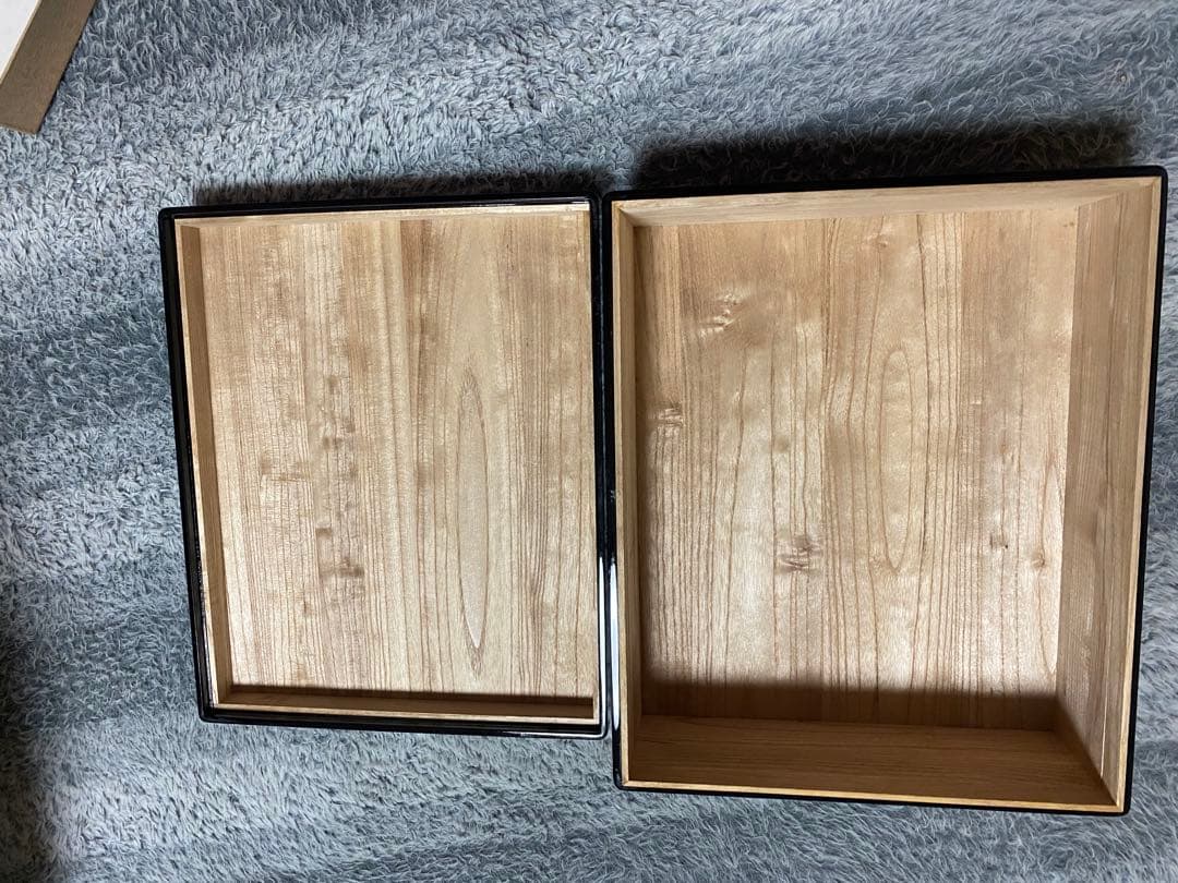 会津塗り漆器 文箱 (大) 金箔装飾