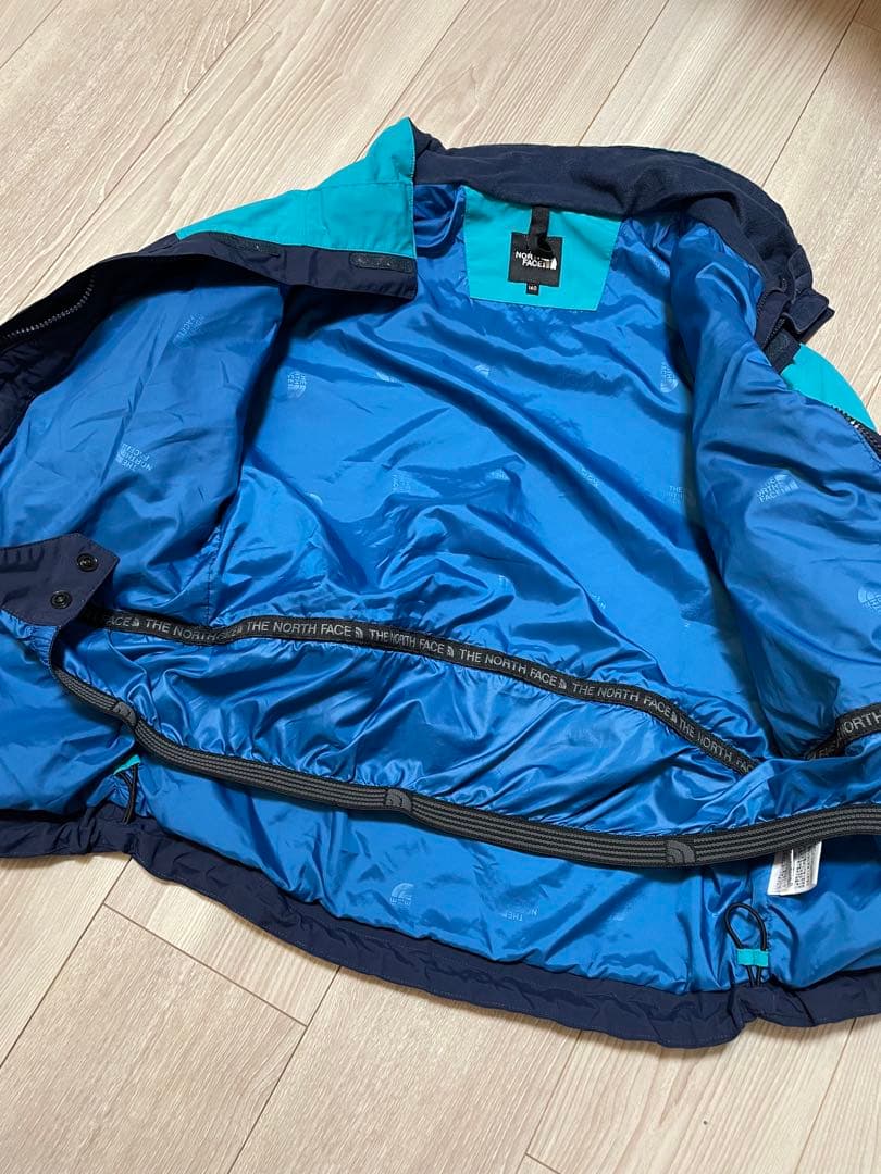 キッズ ノースフェイス 140cm スキーウェア セットアップ 中古美品