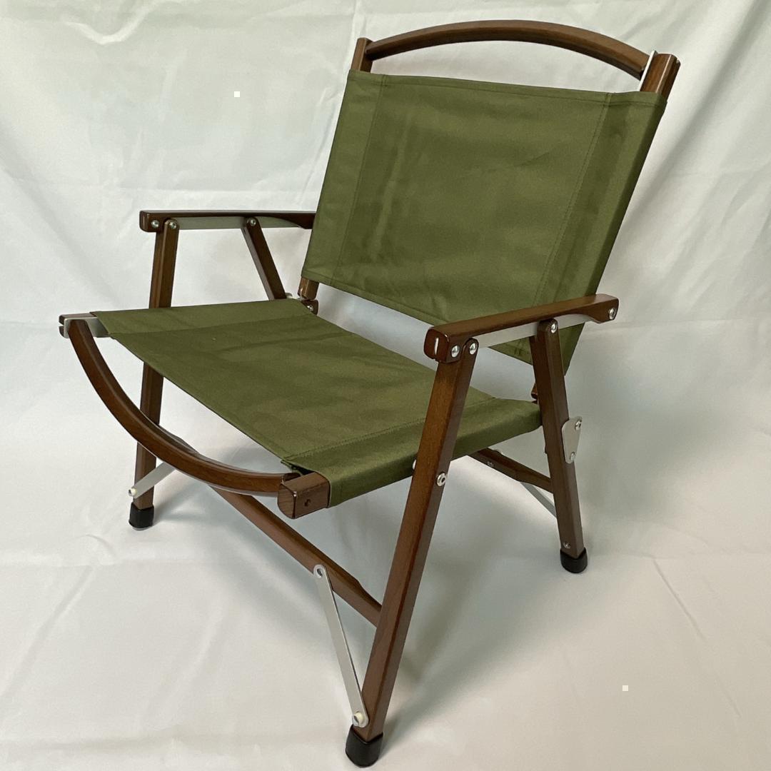 【2脚セット】カーミットチェア同規格品 グリーン ウォールナット ウッドチェア