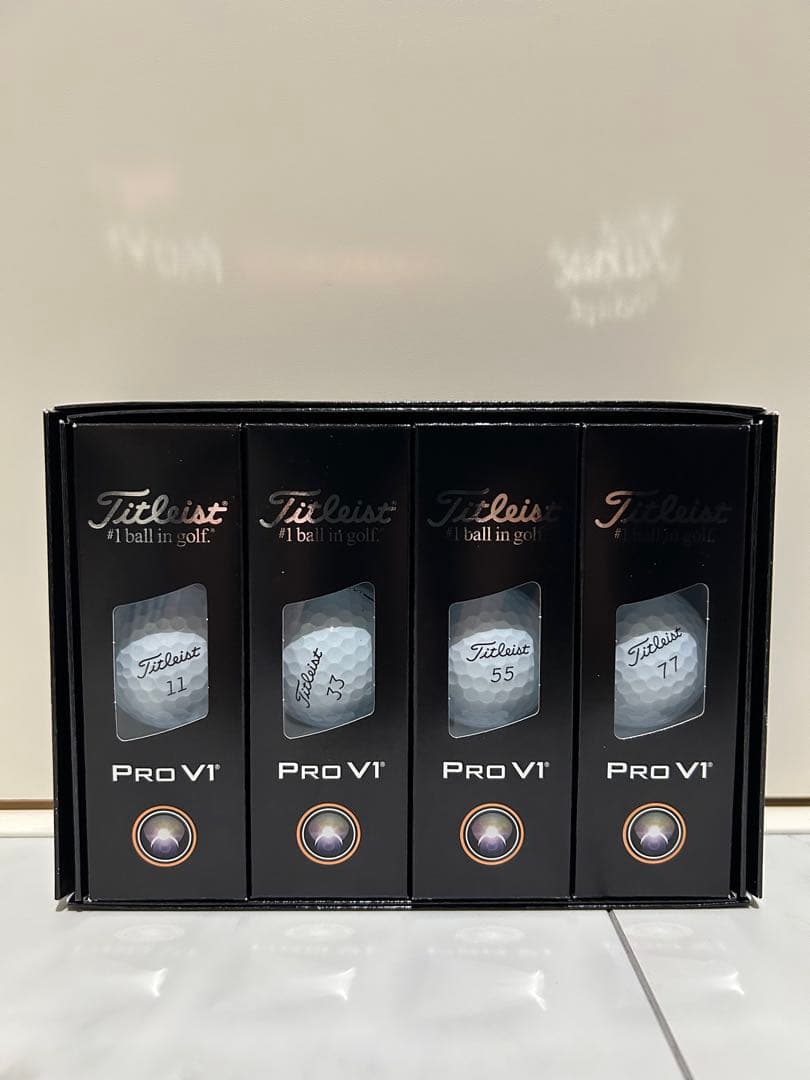 タイトリストプロV1 PROV1ゴルフボール25年 ダブルナンバー5ダース60個