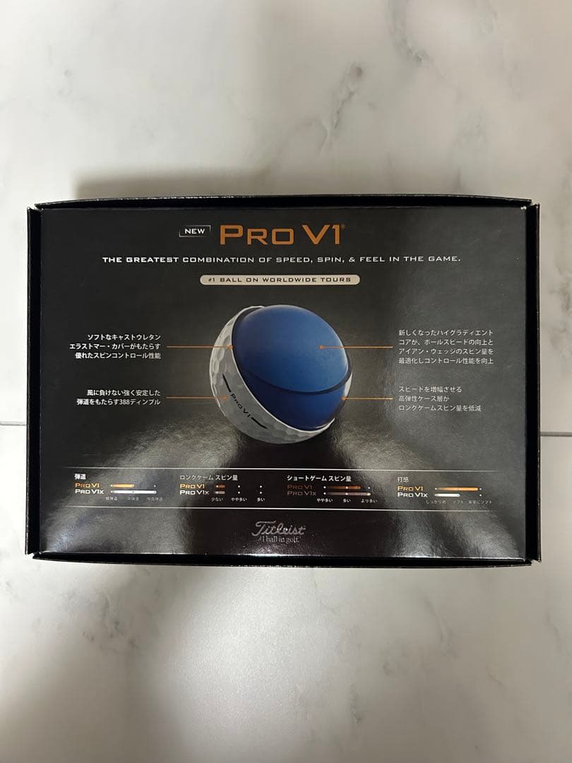 タイトリストプロV1 PROV1ゴルフボール25年 ダブルナンバー5ダース60個