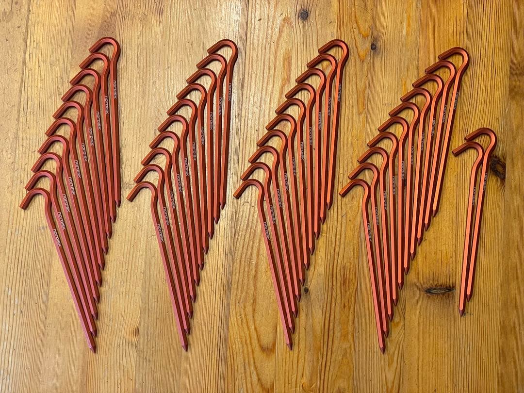 【約60%OFF・未使用】ノルディスク純正アルミペグ 19cm 42本