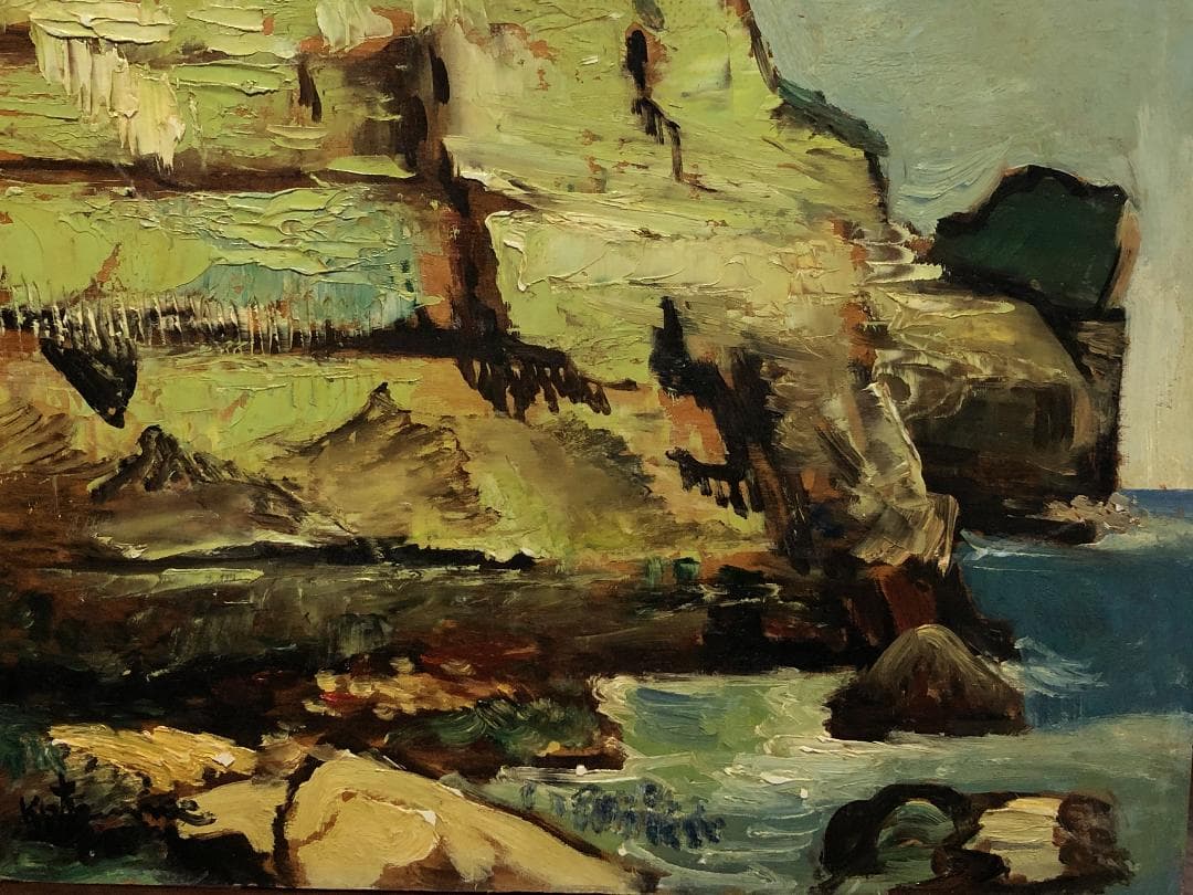 辻谷勝三 『房総海岸』 帝展出品作家 大正８年～昭和初期