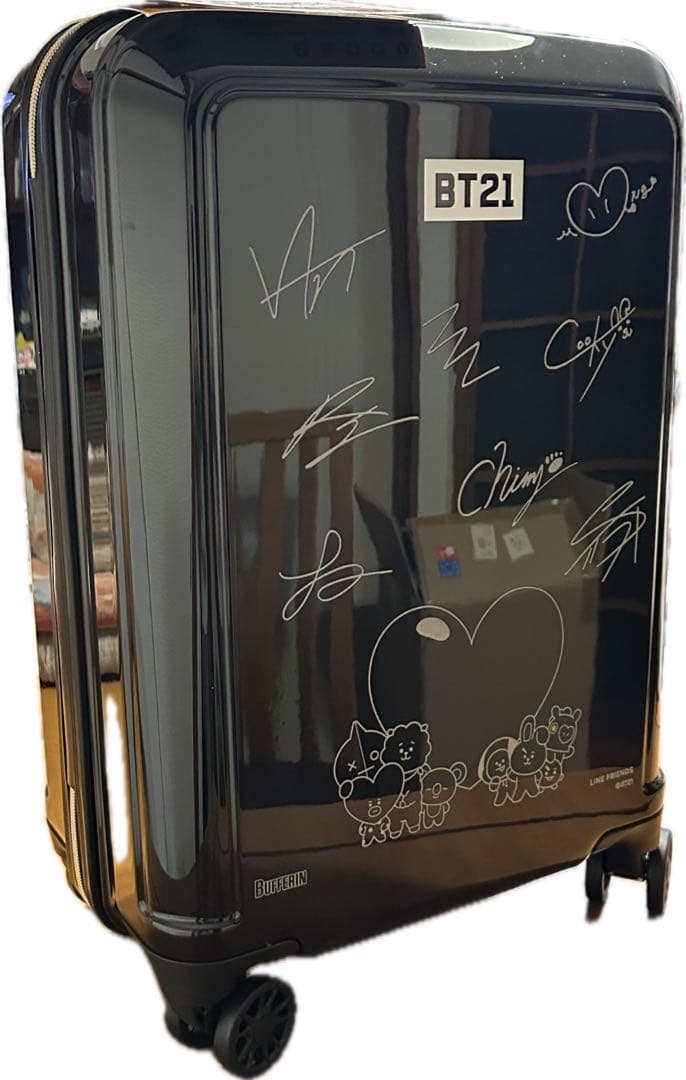 BT21 サイン入りキャリーケース ブラック