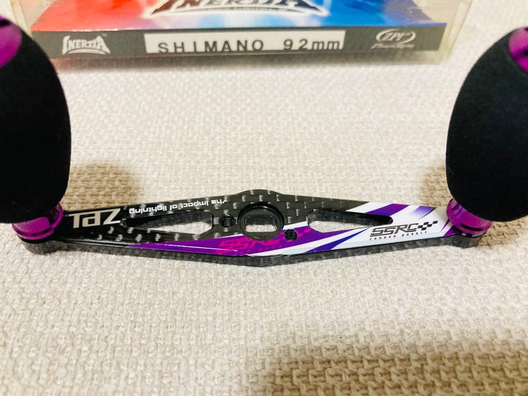 ZPI グラフィックカーボンハンドル ZPIイナーシャ ノブ パープル シマノ用