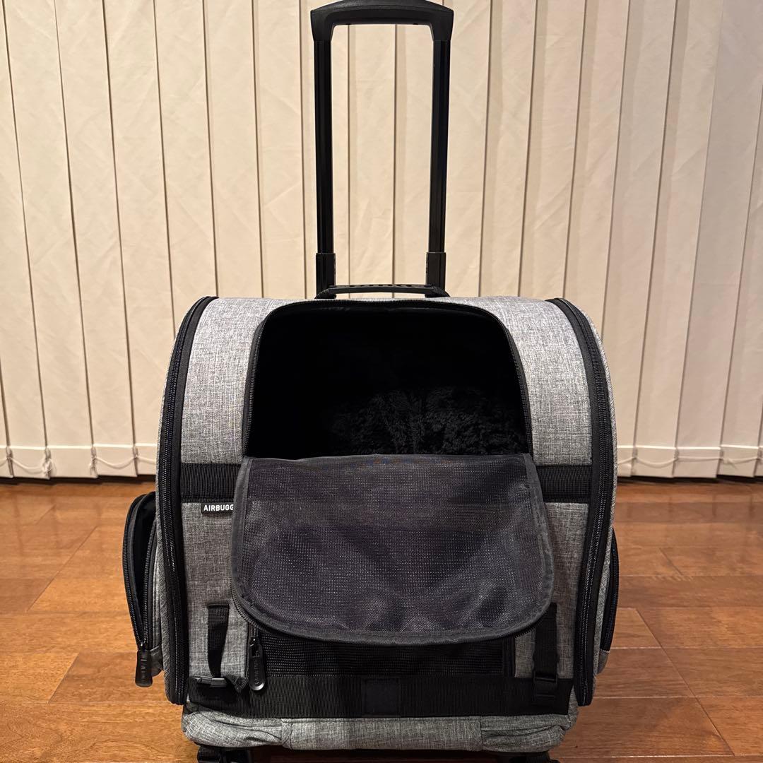 【美品】AIRBUGGY FITT ペットキャリー グレー