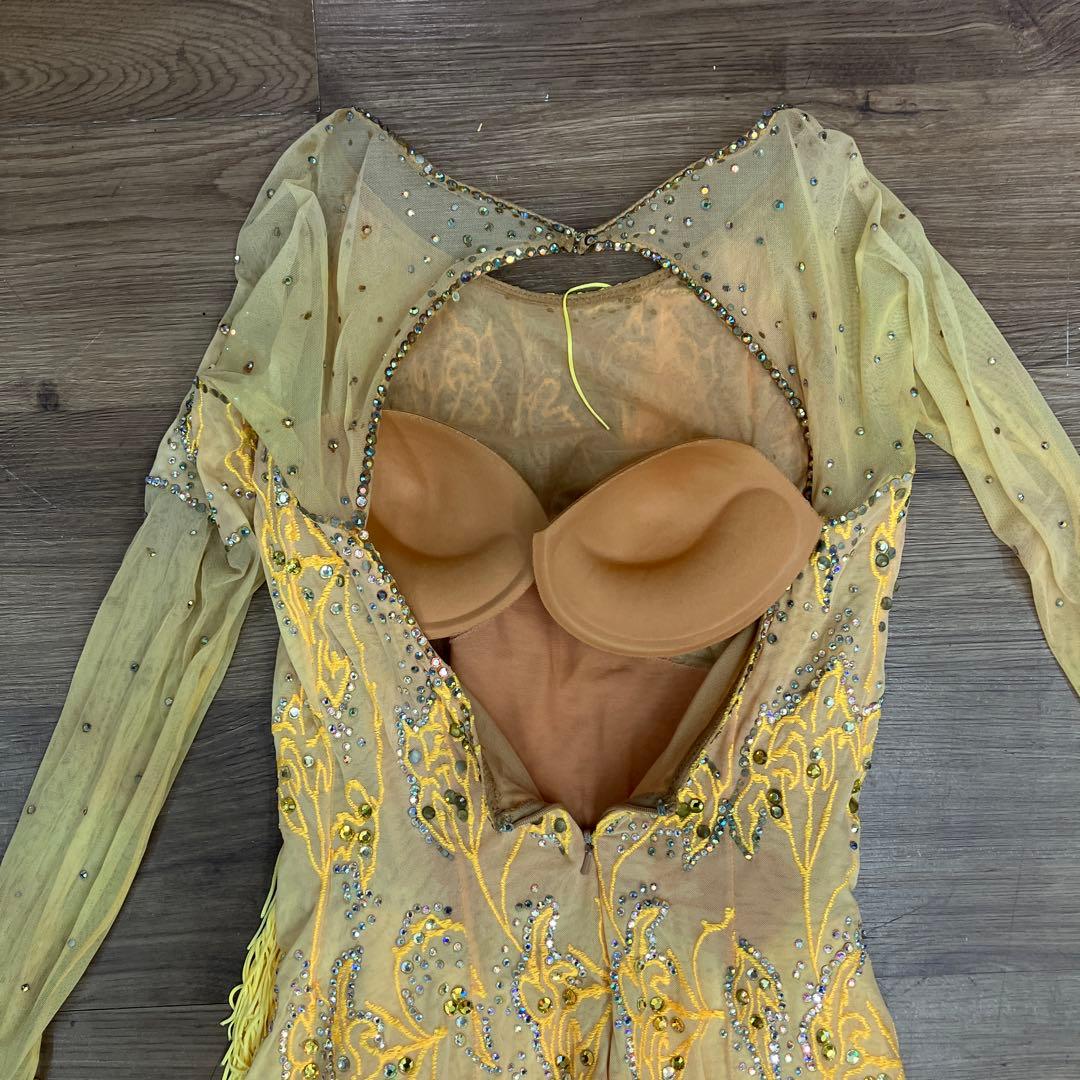 2.3 Choice London 社交ダンス ラテンドレス 黄色 フリンジ