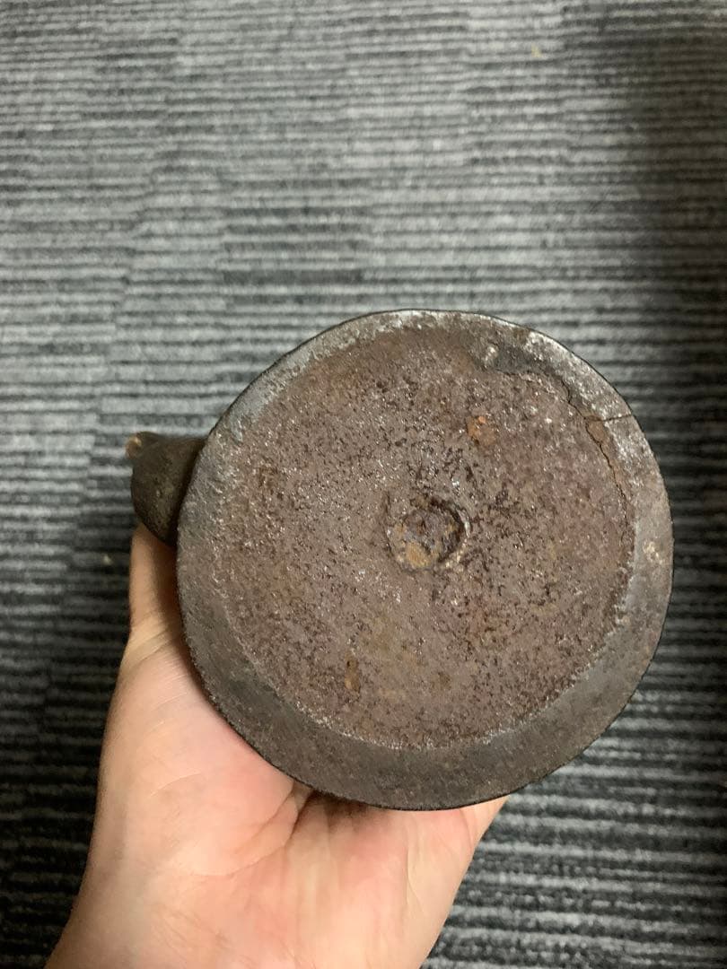 越後守浄味　名越浄味 銅蓋在銘 天正十八庚寅五月 鉄瓶 浄味 煎茶道具