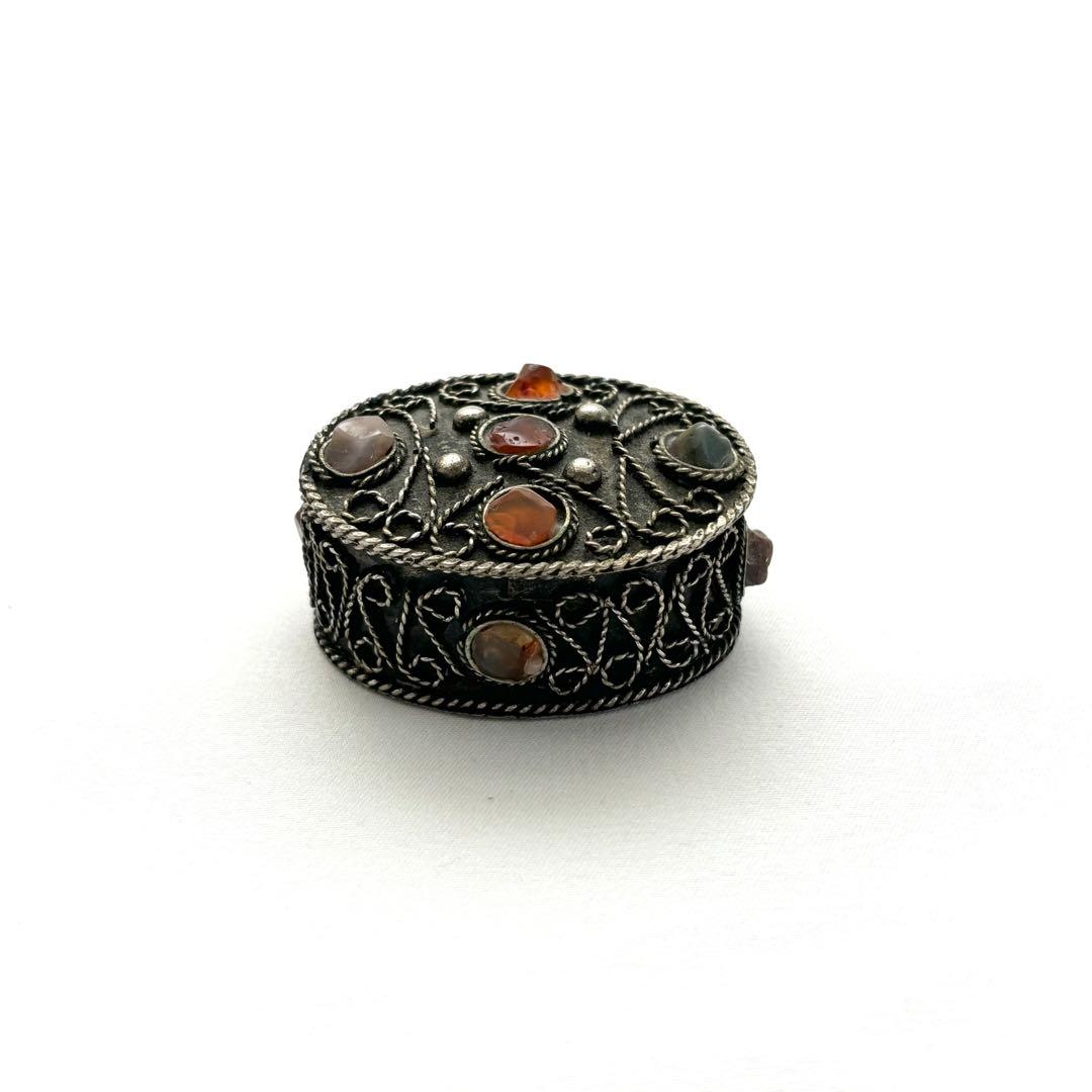 アンティーク ヴィンテージ 天然石ミニジュエリーボックス｜小物入れ 一点物