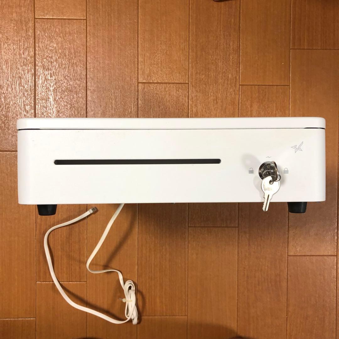 ホワイト金属製レジキャッシュボックス