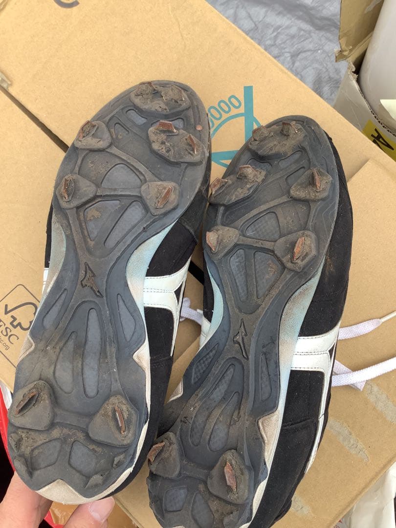 実使用 日本ハムファイターズ プロ支給品 Mizuno スパイク 黒 背番号33