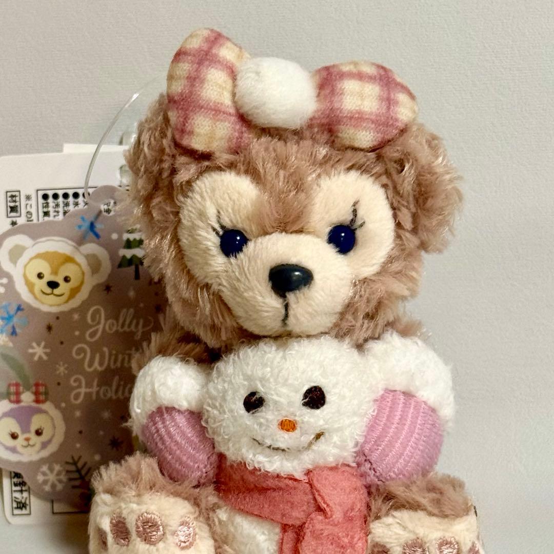 【タグ付】ダッフィー & シェリーメイ　ジョリーウィンター　雪だるま　ストラップ