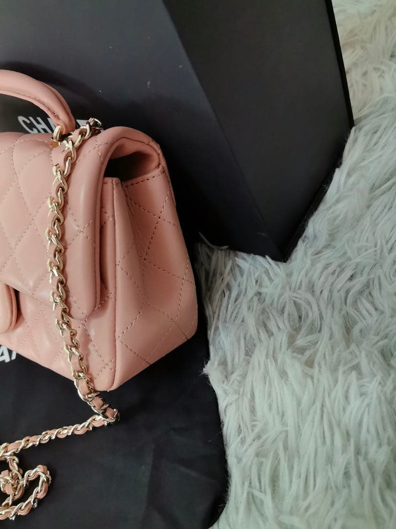 CHANEL マトラッセトップハンドルミニチェーンショルハンドバッグ ★即日発送