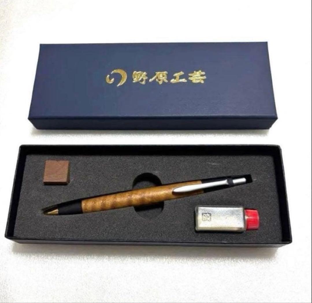 野原工芸　旧型シャープペンシル　チーク杢