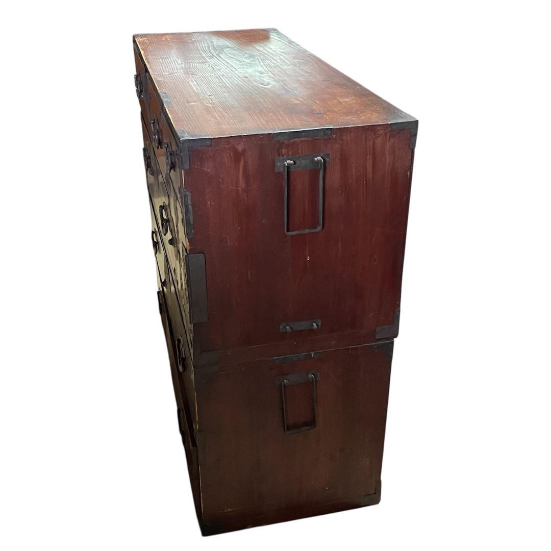 和箪笥 古家具 仙台箪笥 4段6杯 引き出し箪笥 和製アンティーク 昭和レトロ