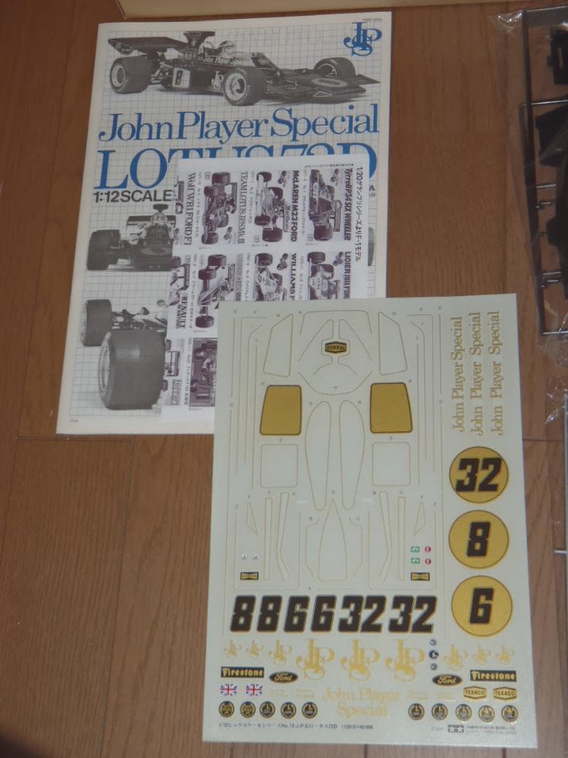 J.P.S. ロータス７２D　プラモデル　タミヤ　ビックスケール　フォーミュラ