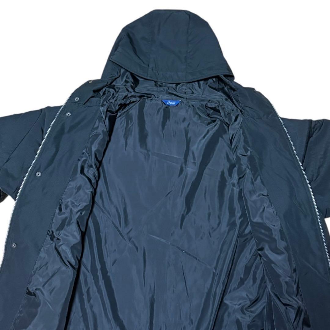 【asicsアシックス】ベンチコート(XL)ブラック