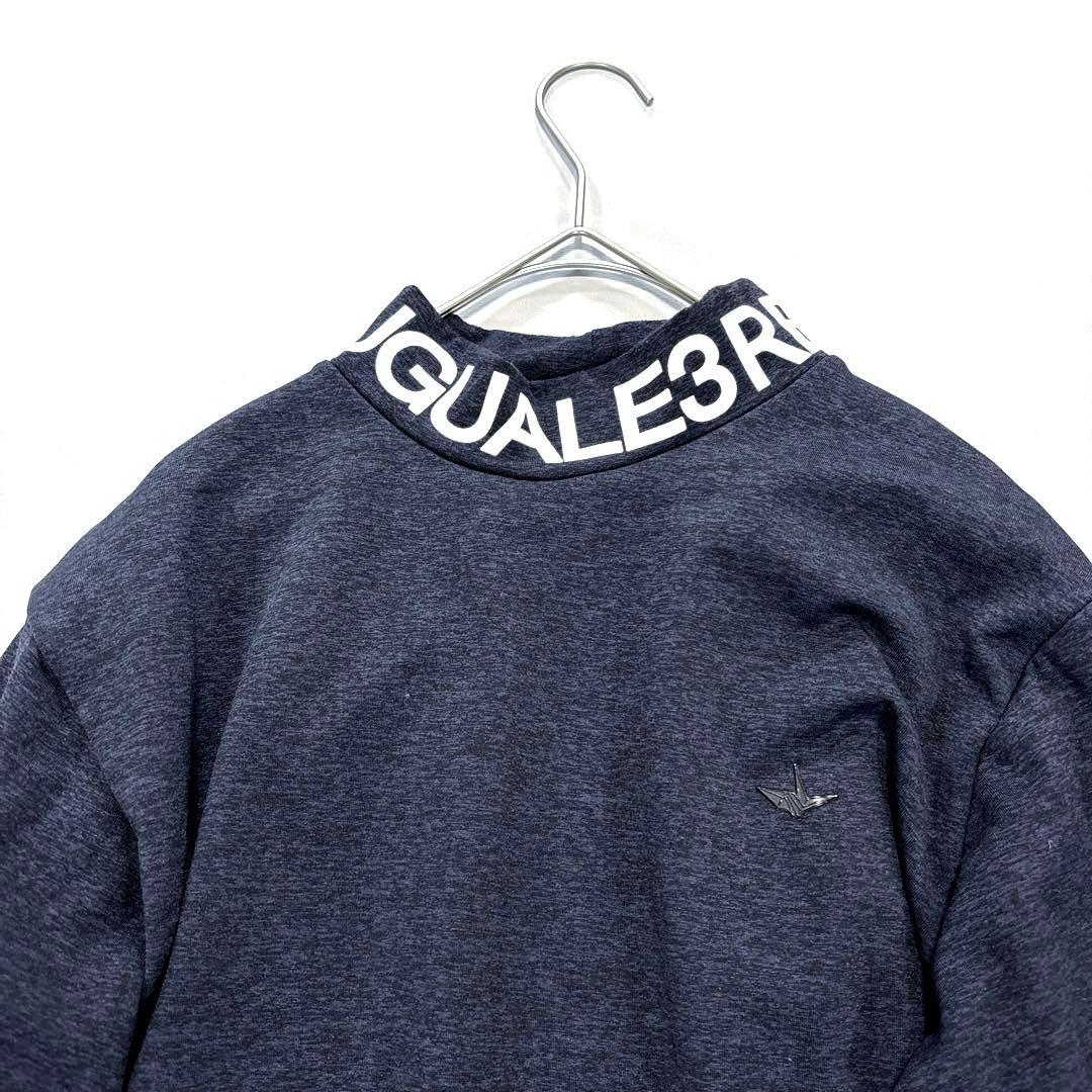 1PIU1UGUALE3 RELAX 長袖モックネックシャツ　裏起毛　ネイビー