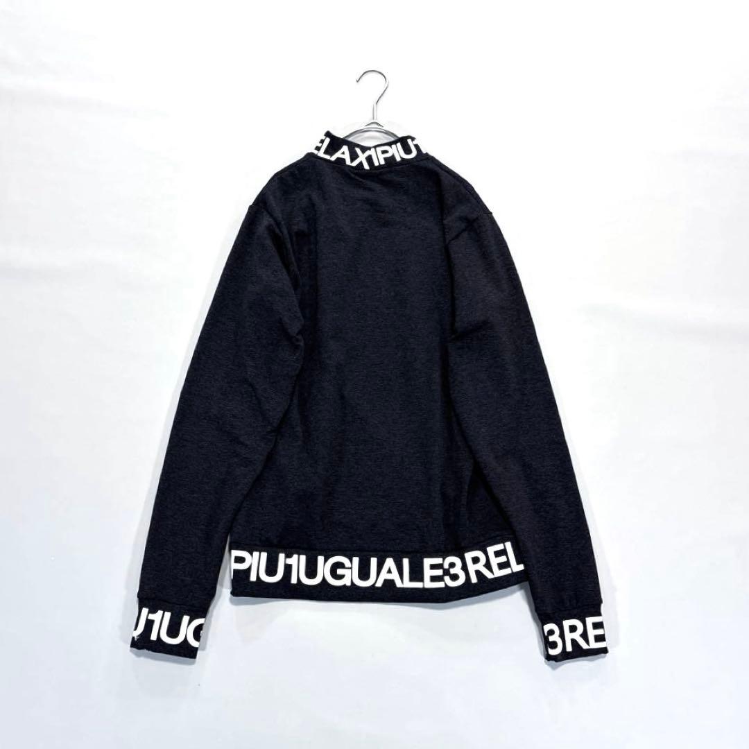 1PIU1UGUALE3 RELAX 長袖モックネックシャツ　裏起毛　ネイビー