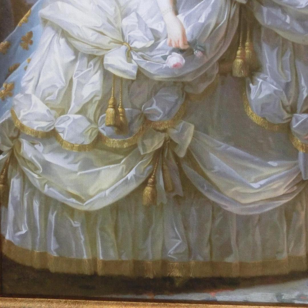 ロココ調　アンティークフレーム　マリーアントワネット　額絵　378