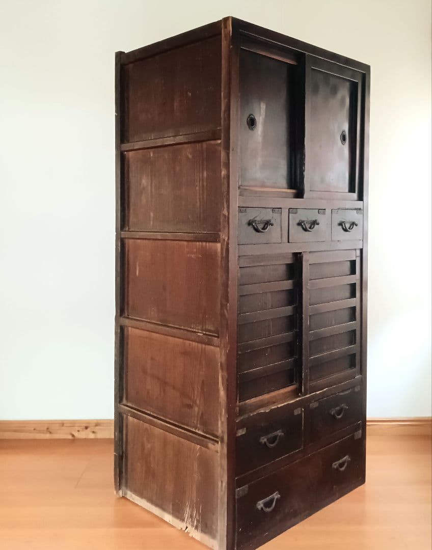 生活用 多目的箪笥 水屋　食器棚 明治時代 ⚠️京都市引き取り限定