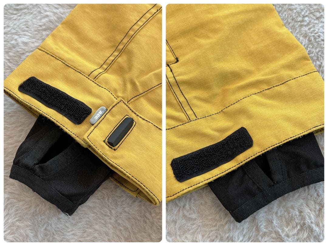 ACC♡メンズ スノボウェア ジャケット フルジップ イエロー M