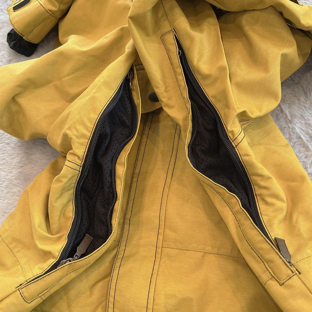 ACC♡メンズ スノボウェア ジャケット フルジップ イエロー M