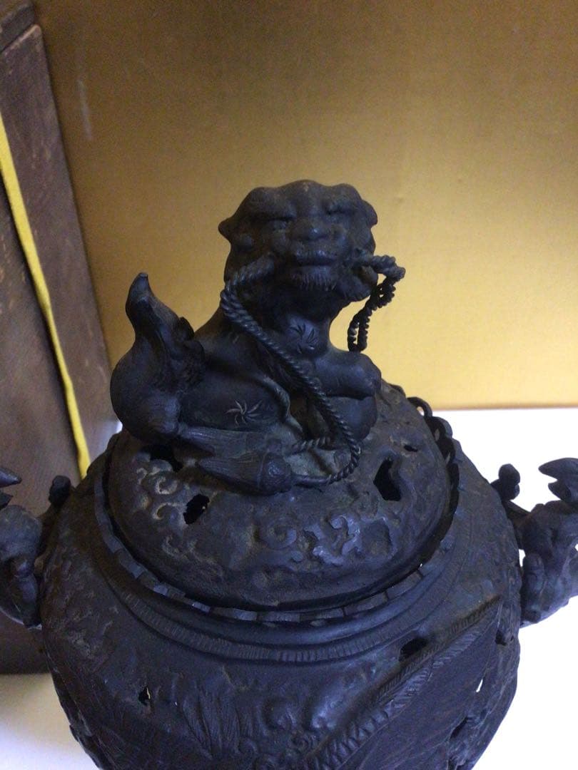 香炉 高さ約26センチ 時代木箱付き