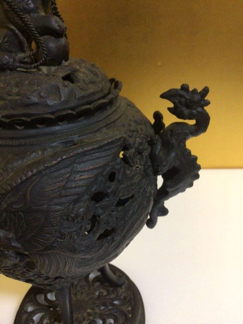 香炉 高さ約26センチ 時代木箱付き