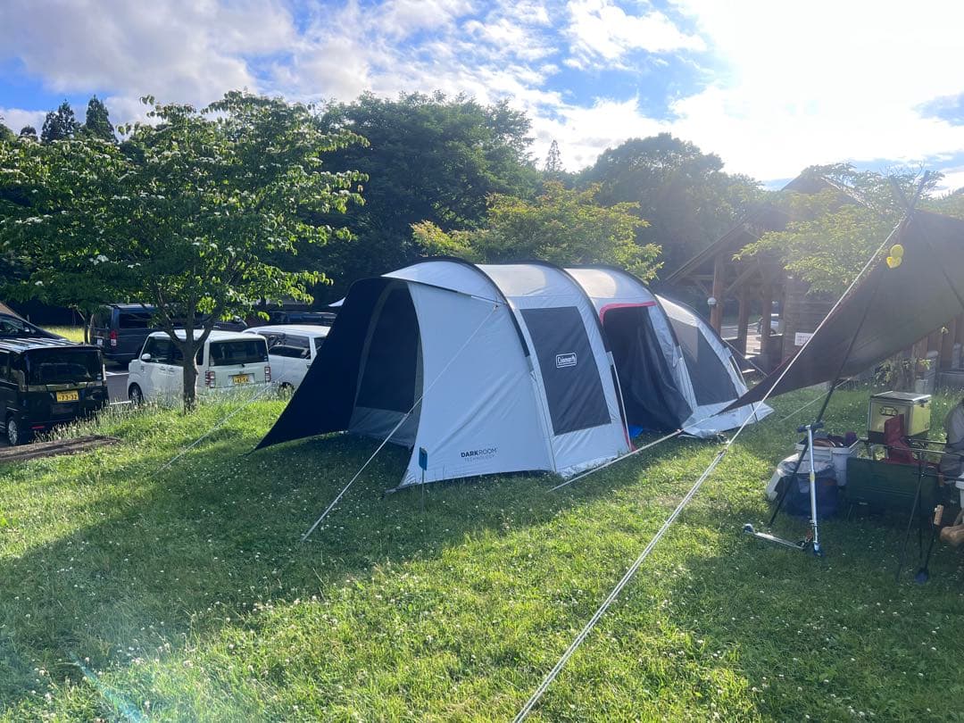 Coleman ツールームテント グレー キャンプ用かまぼこテントダークルーム