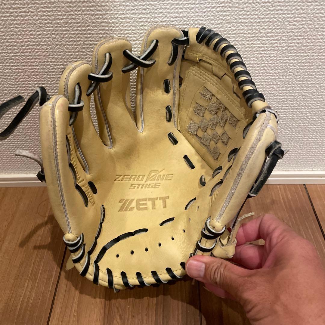 ZETT ZERO ONE STAGE 少年軟式グローブ クリーム色　左投げ