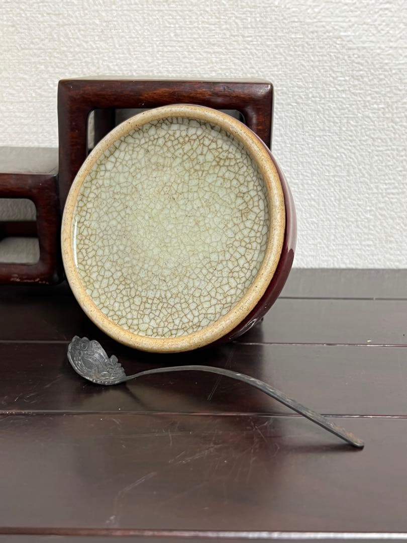 文房具　清康熙　 紅釉水盂/MT 2-66