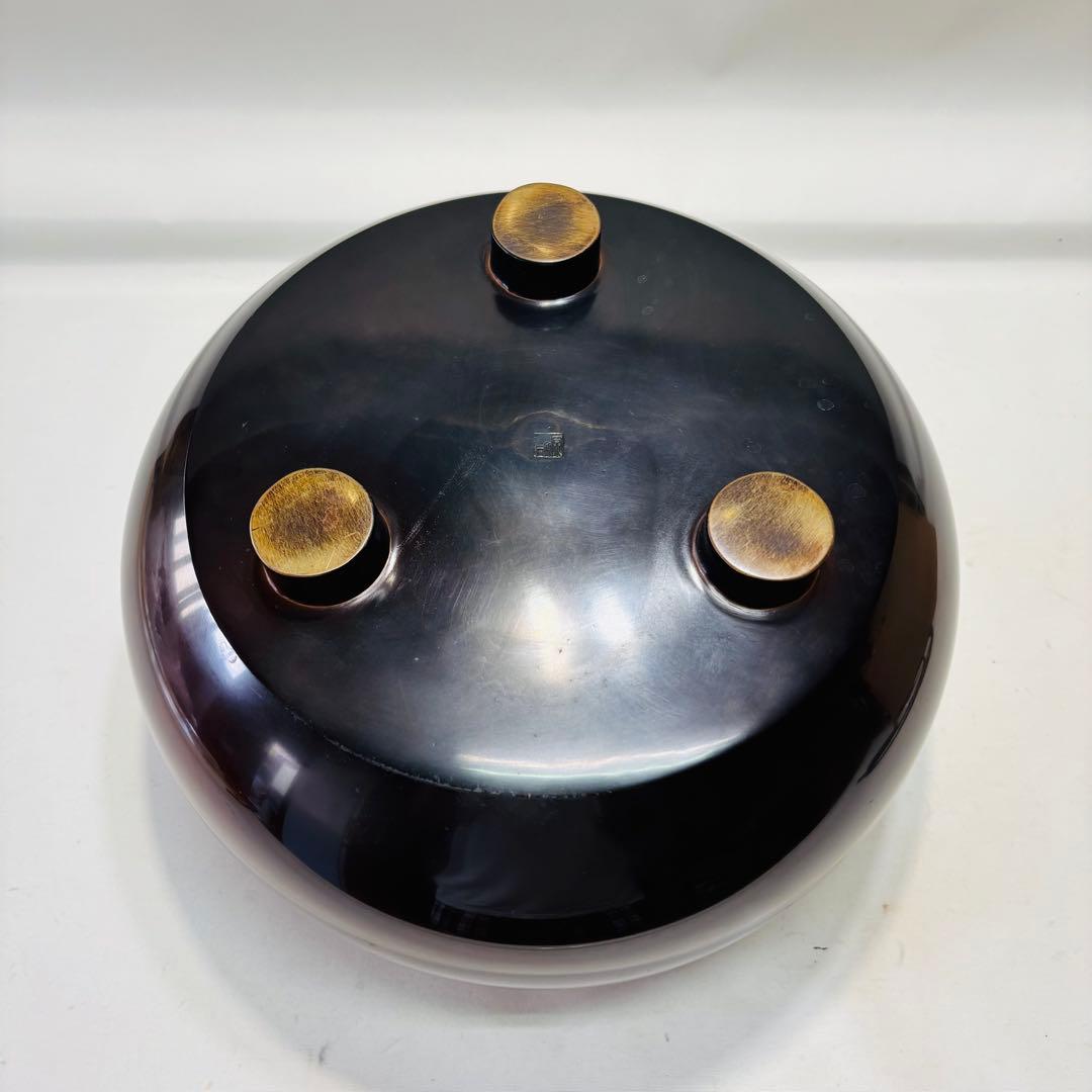 中村秀峰作 唐銅 大西風炉 茶道具 未使用品