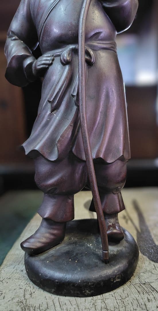 古銅 神武天皇 高岡 御尊像 ブロンズ 銅製 置物 仏像 唐金 アンティーク