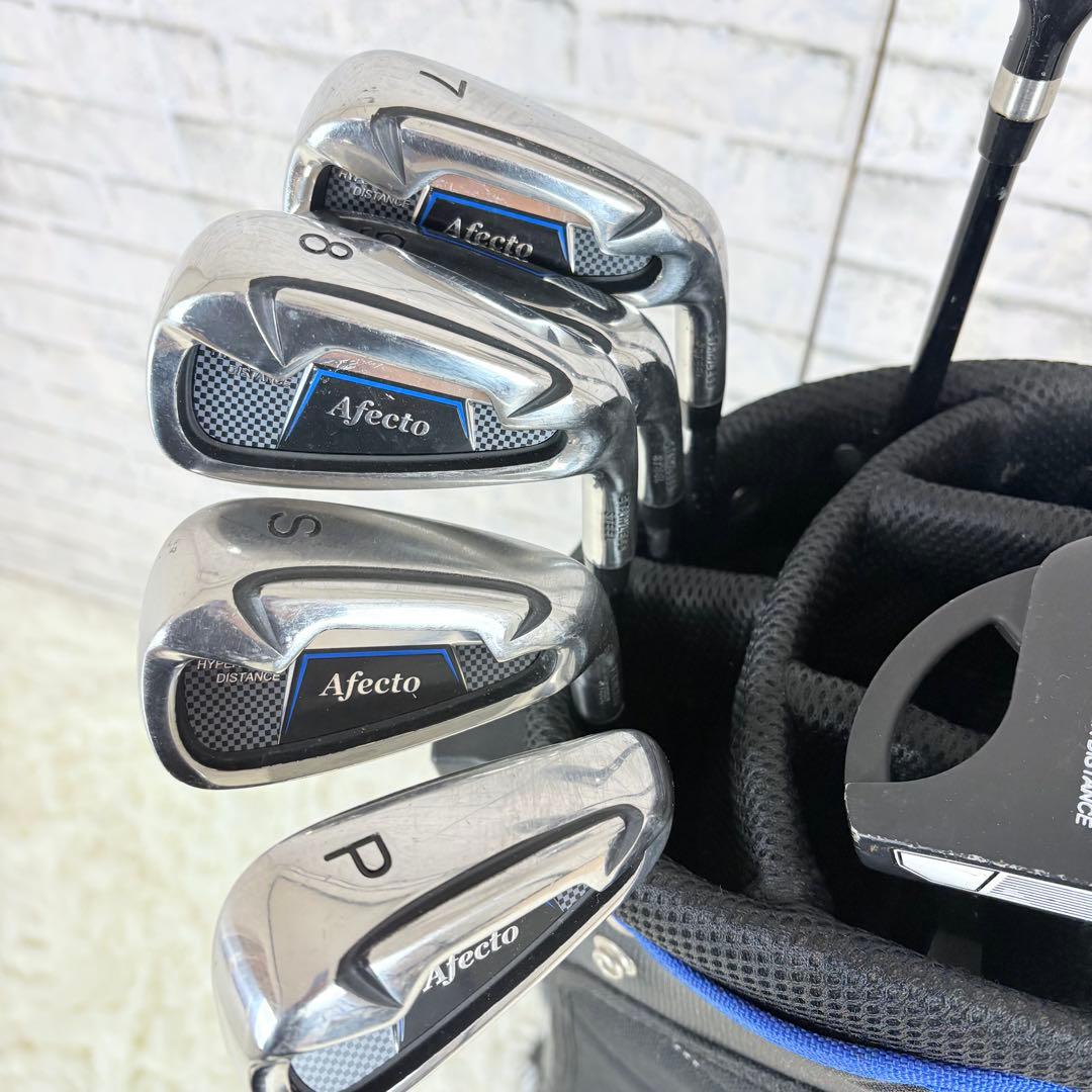 Afecto メンズクラブセット 9本 初心者 ビギナー ゴルフ コースデビュー