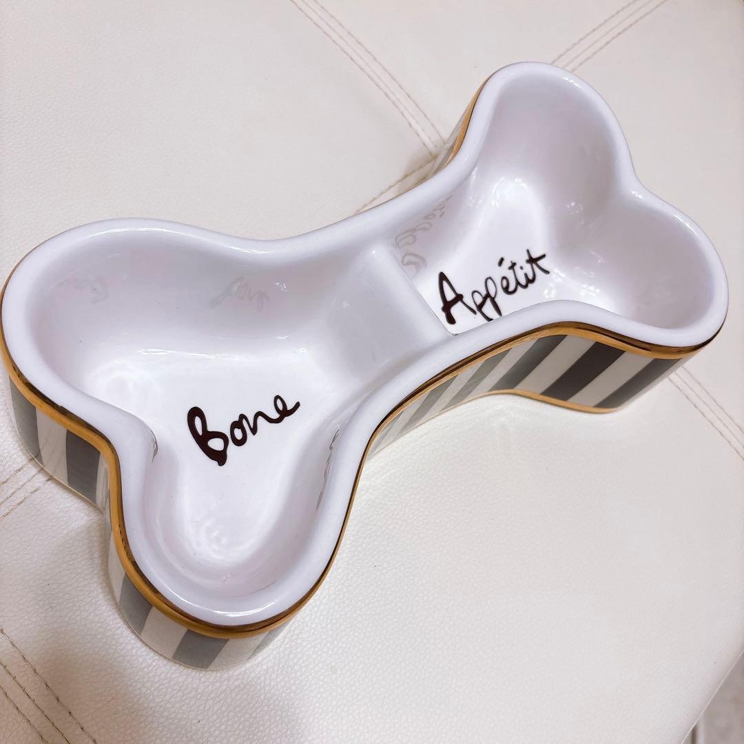 【新品未使用】Henri Bendel 骨型犬用食器セット 紙袋付き