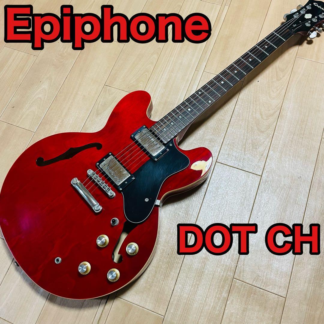 Epiphone エピフォン Dot CH セミアコ エレキギター ギグケース付