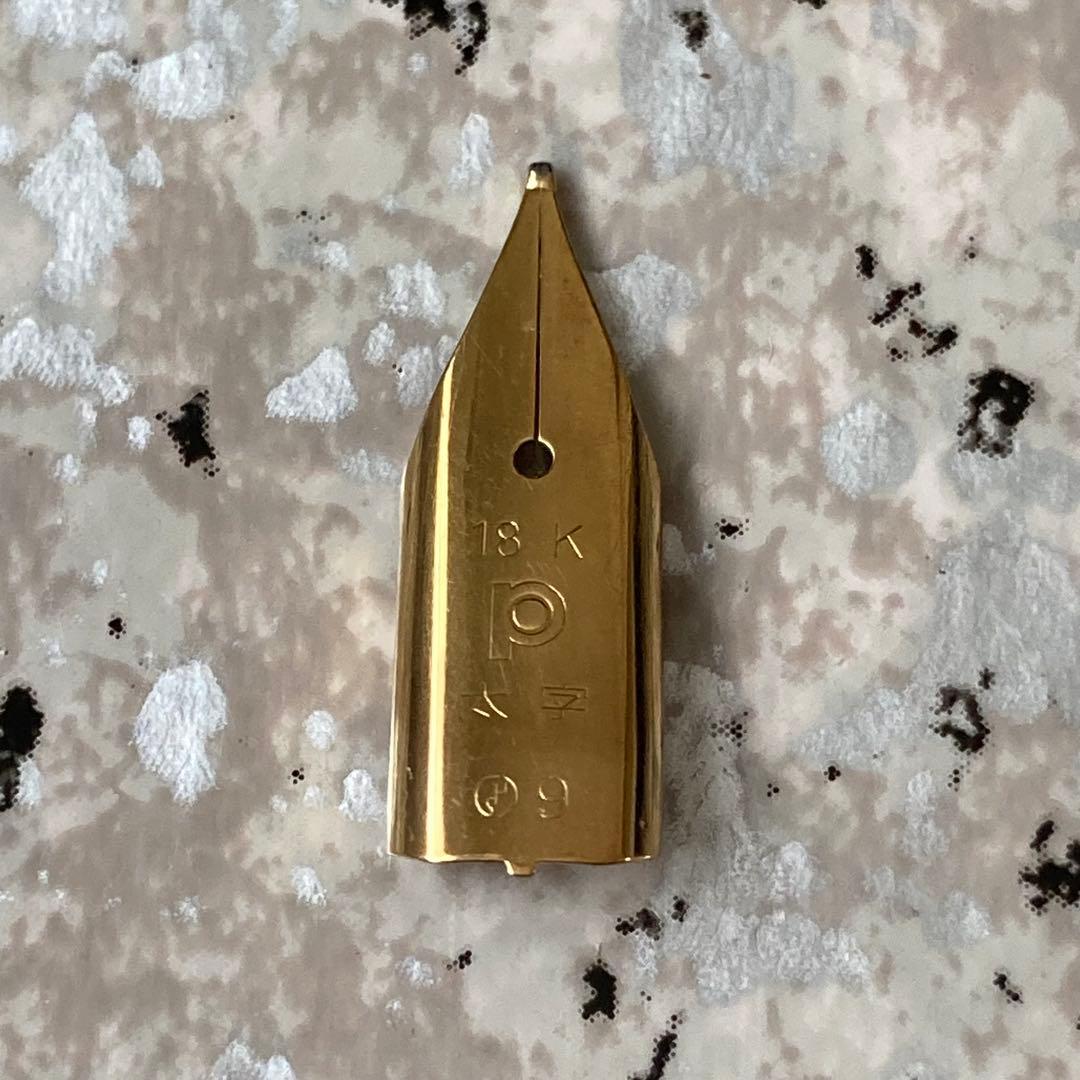 #164 オーバーホール済み 万年筆 PLATINUMプラチナ ロング 18k