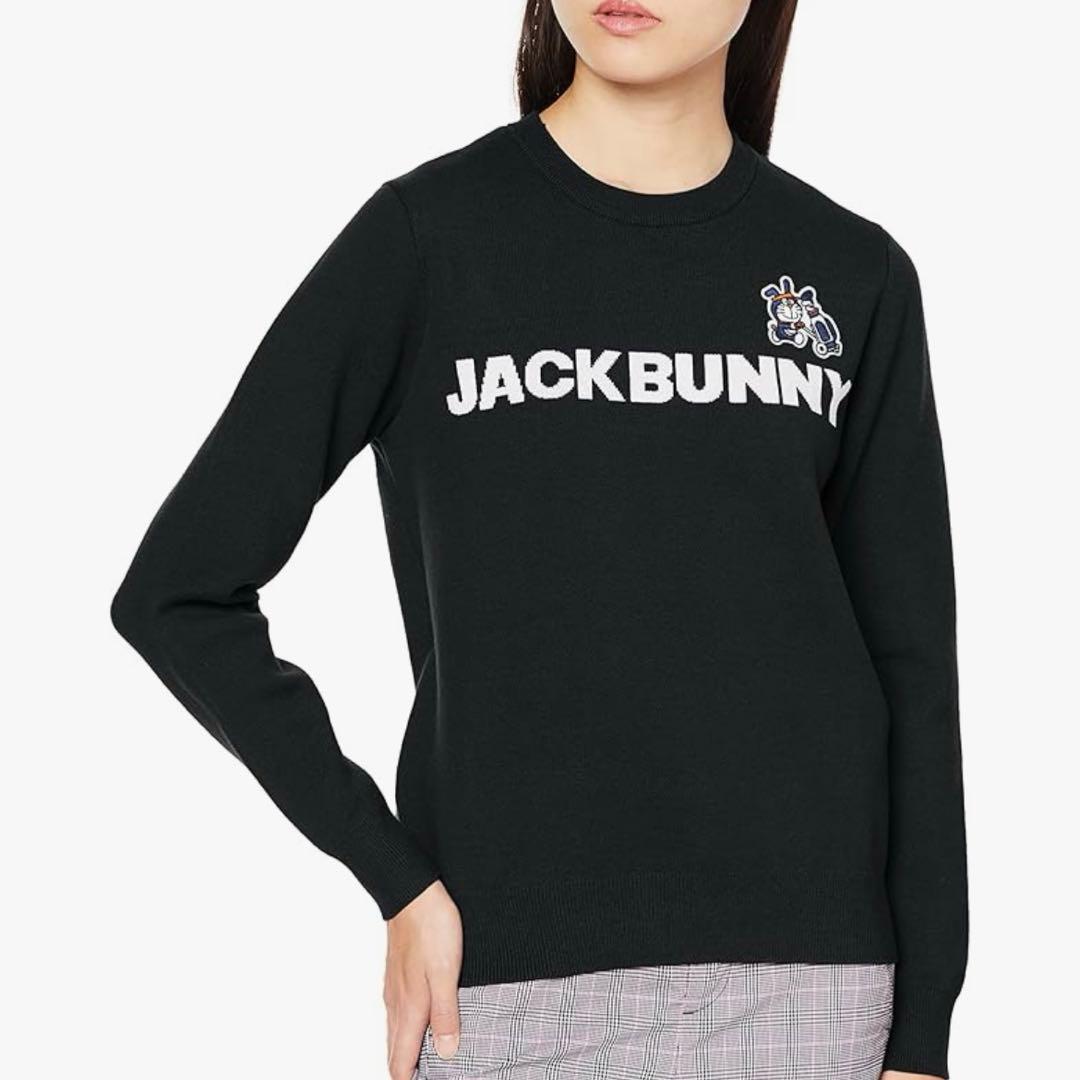 ジャックバニー ドラえもん コラボ セーター ニット ゴルフウェア ブラック 0