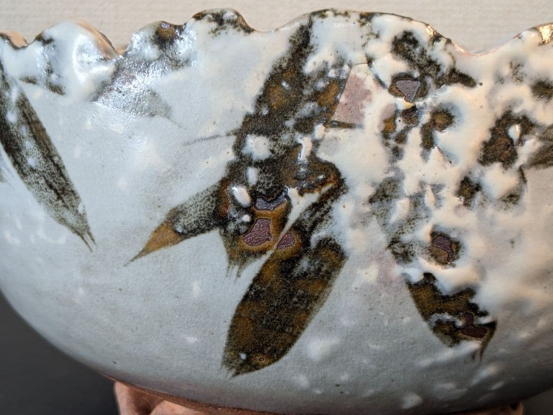 京焼 三浦竹泉 竹軒 倣仁阿弥道八翁造 乾山写雪笹画 手鉢 菓子器 二重箱