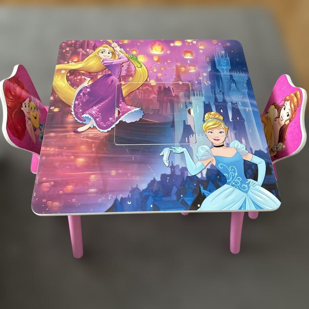 子供用テーブルセット ラプンツェル シンデレラ　ディズニー
