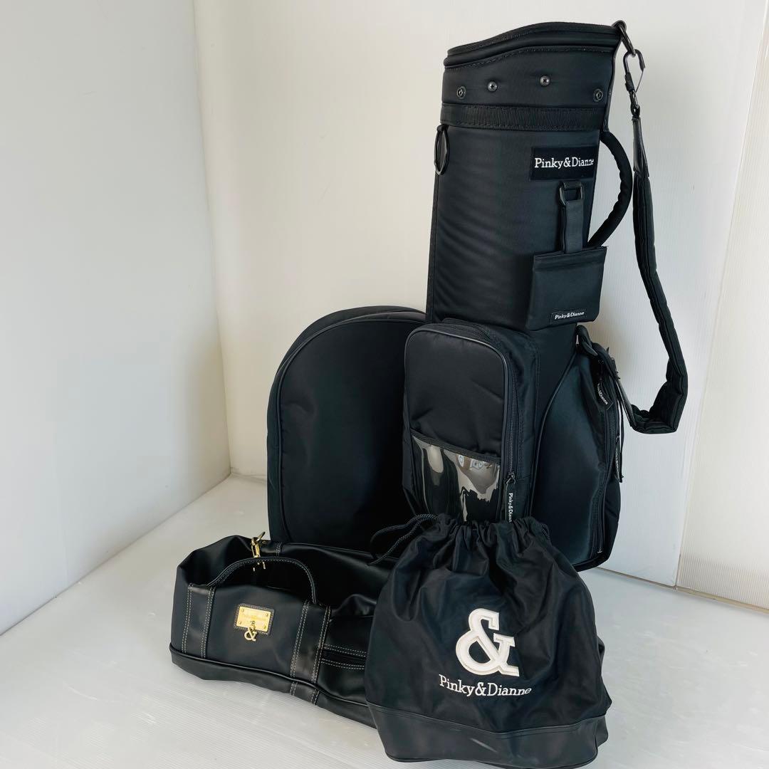 美品 Pinky&Dianne キャディバッグ レザークラブケース シューズ